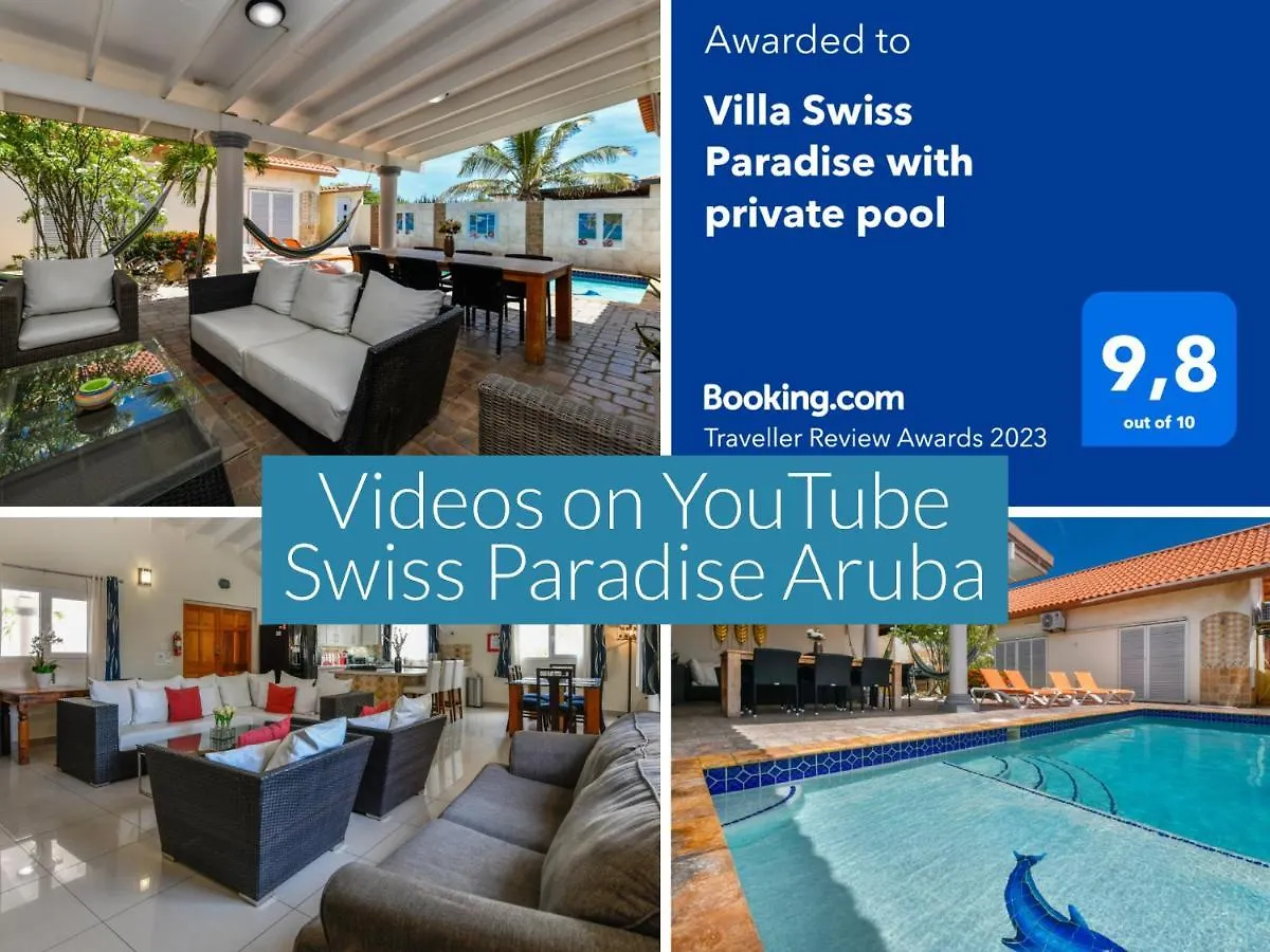 Villa Swiss Paradise With Private Pool Palm Beach Aruba